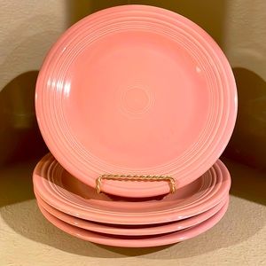 Fiesta by Homer Laughlin Peony Pink Plate Bundle 4-10.5” Dinner Plates.